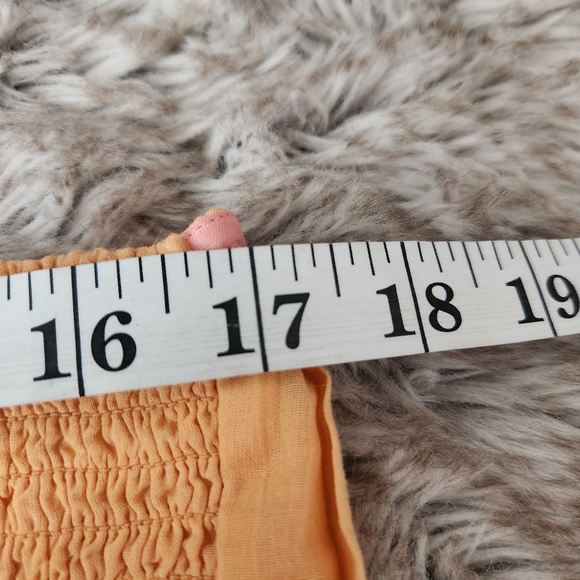 Free People Alana Babydoll Dress in Apricot Combo‎ Orange Women's Size Large - Picture 10 of 11